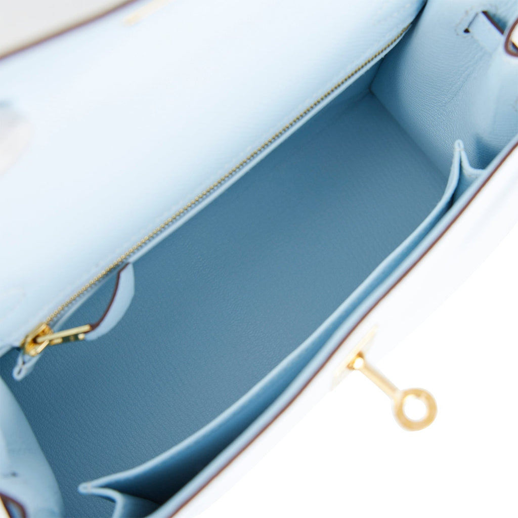 Hermes Kelly Sellier 25 Bleu Brume Epsom Gold Hardware - Payment 1 Brian C