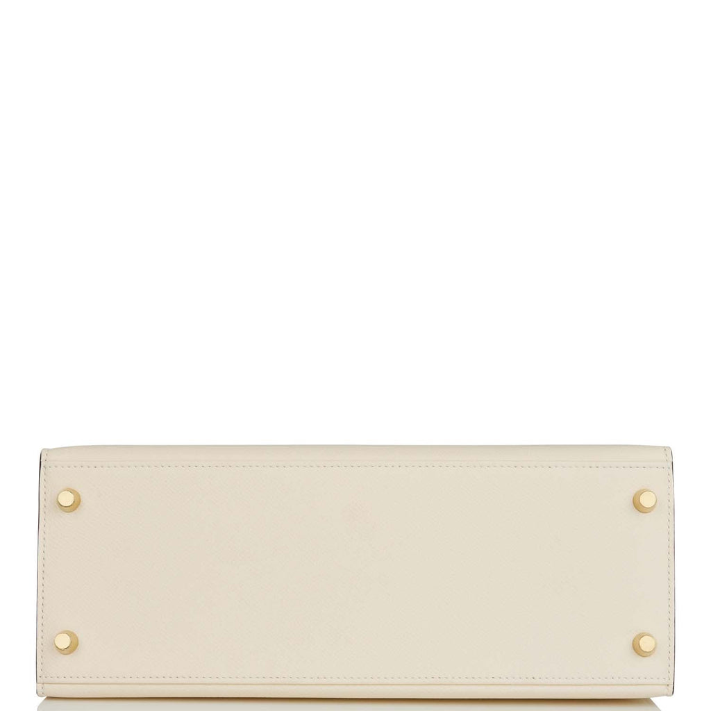 Hermes Special Order (HSS) Kelly Sellier 28 Nata Verso Epsom Brushed Gold Hardware