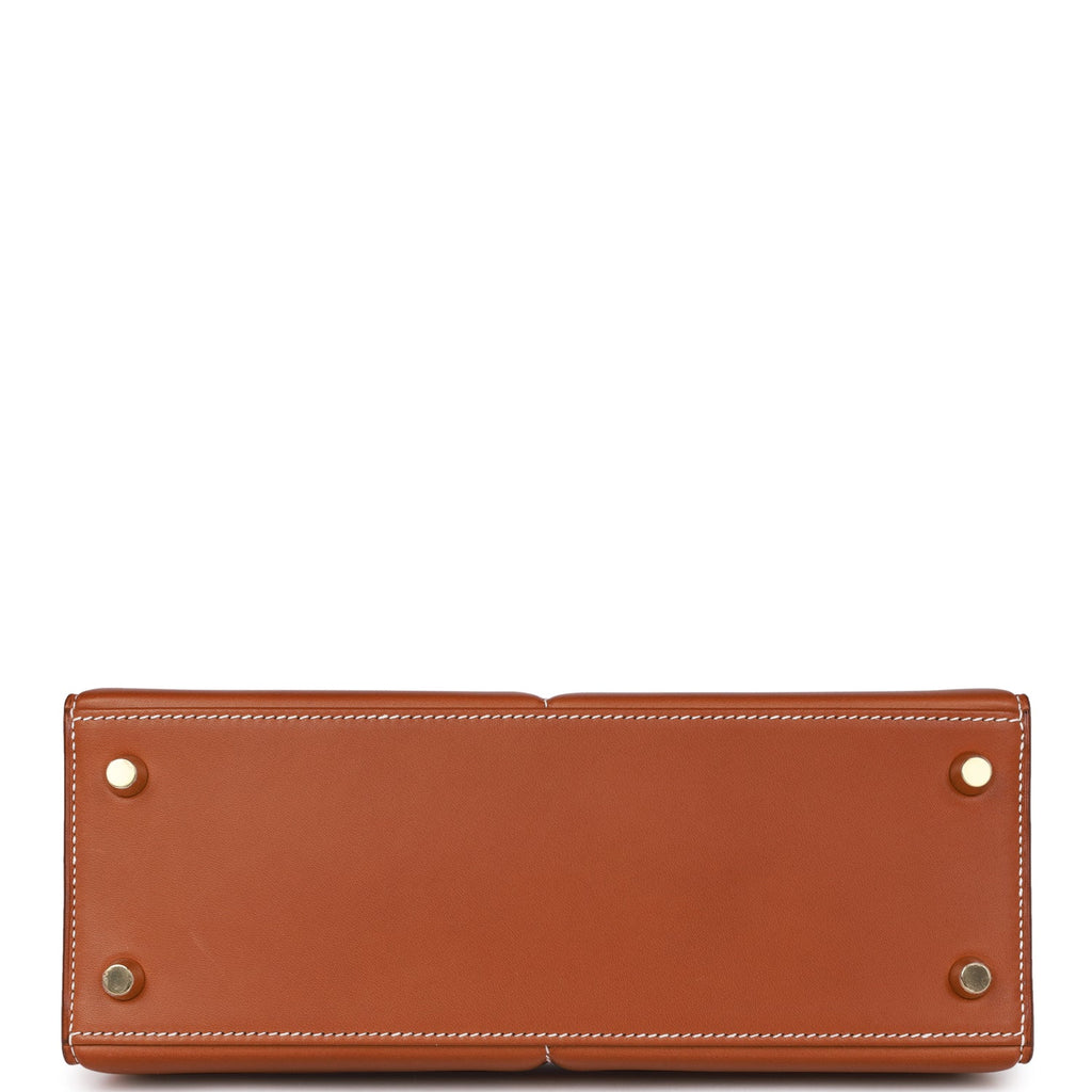 Hermes Padded Kelly 25 Fauve Barenia Gold Hardware