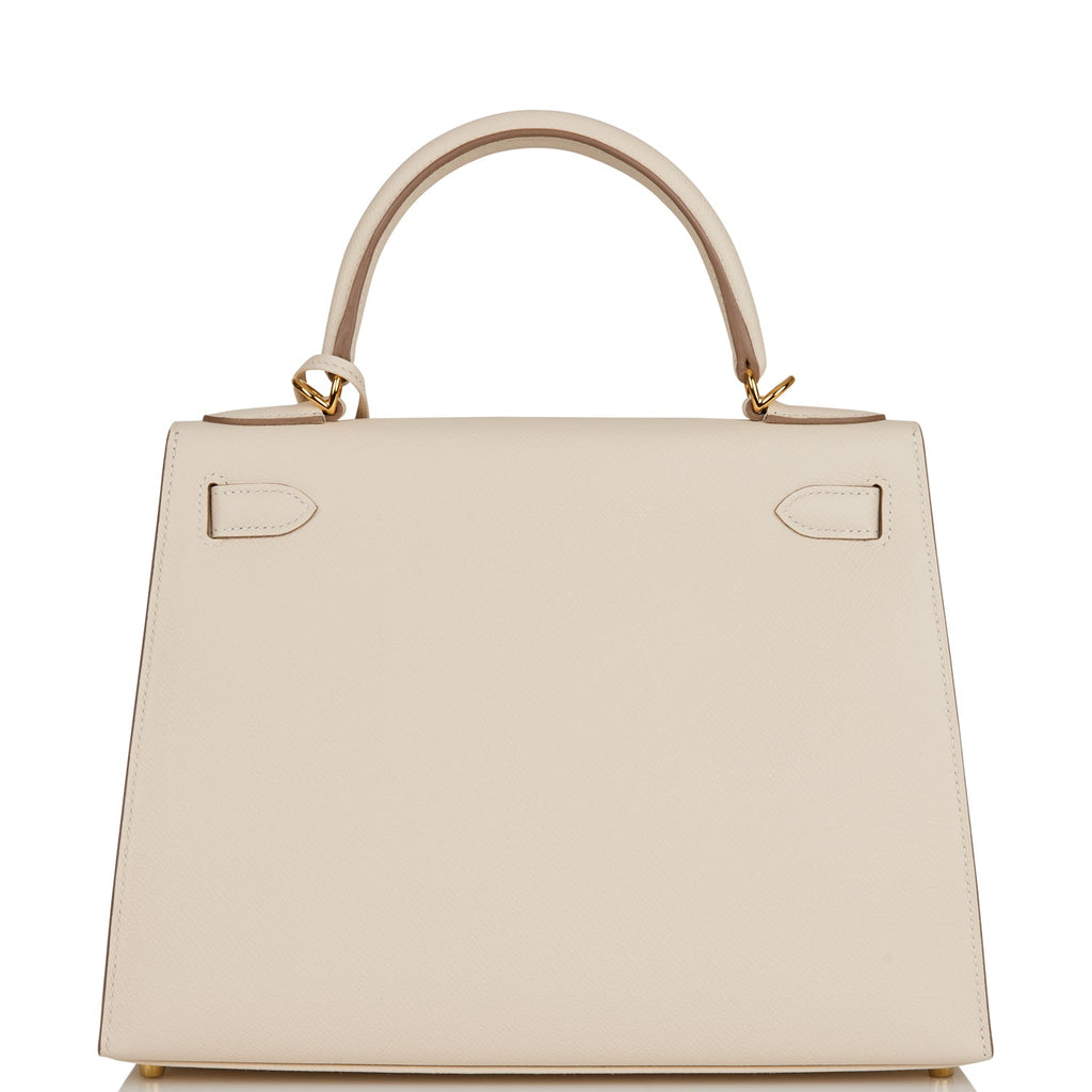 Hermes Kelly Sellier 28 Craie Epsom Gold Hardware
