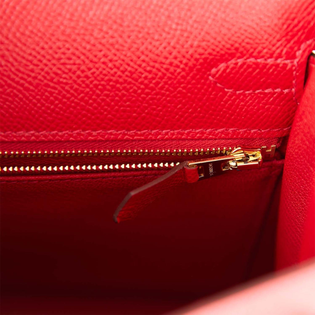 Hermes Kelly Sellier 25 Rouge Casaque Epsom Gold Hardware - Payment 1
