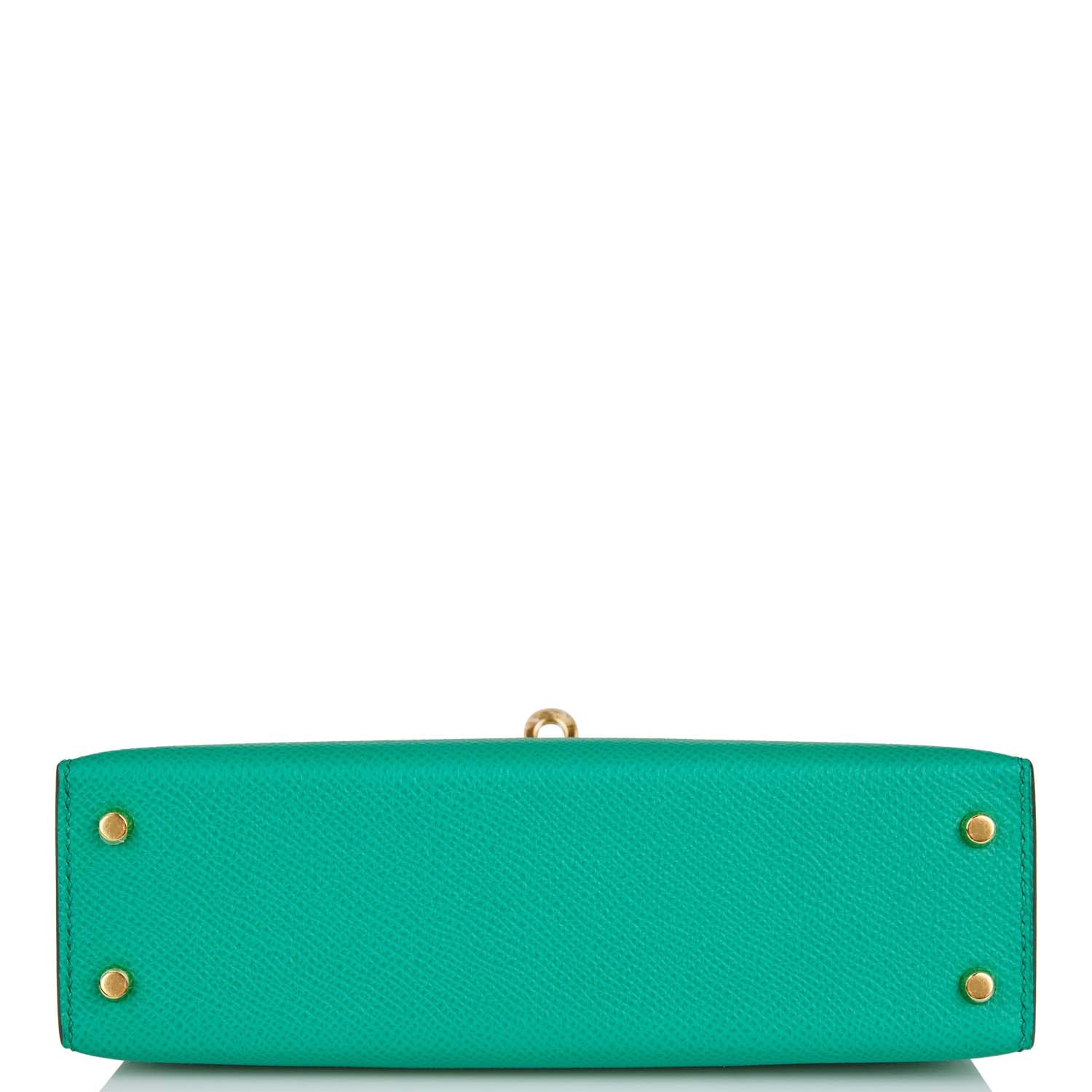 Hermes Kelly Sellier 20 Vert Jade Epsom Gold Hardware