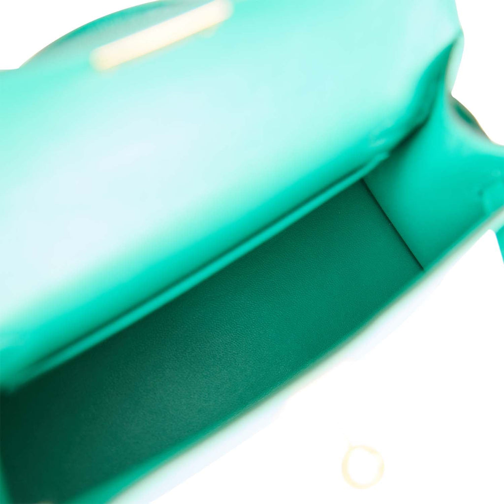 Hermes Kelly Sellier 20 Vert Jade Epsom Gold Hardware