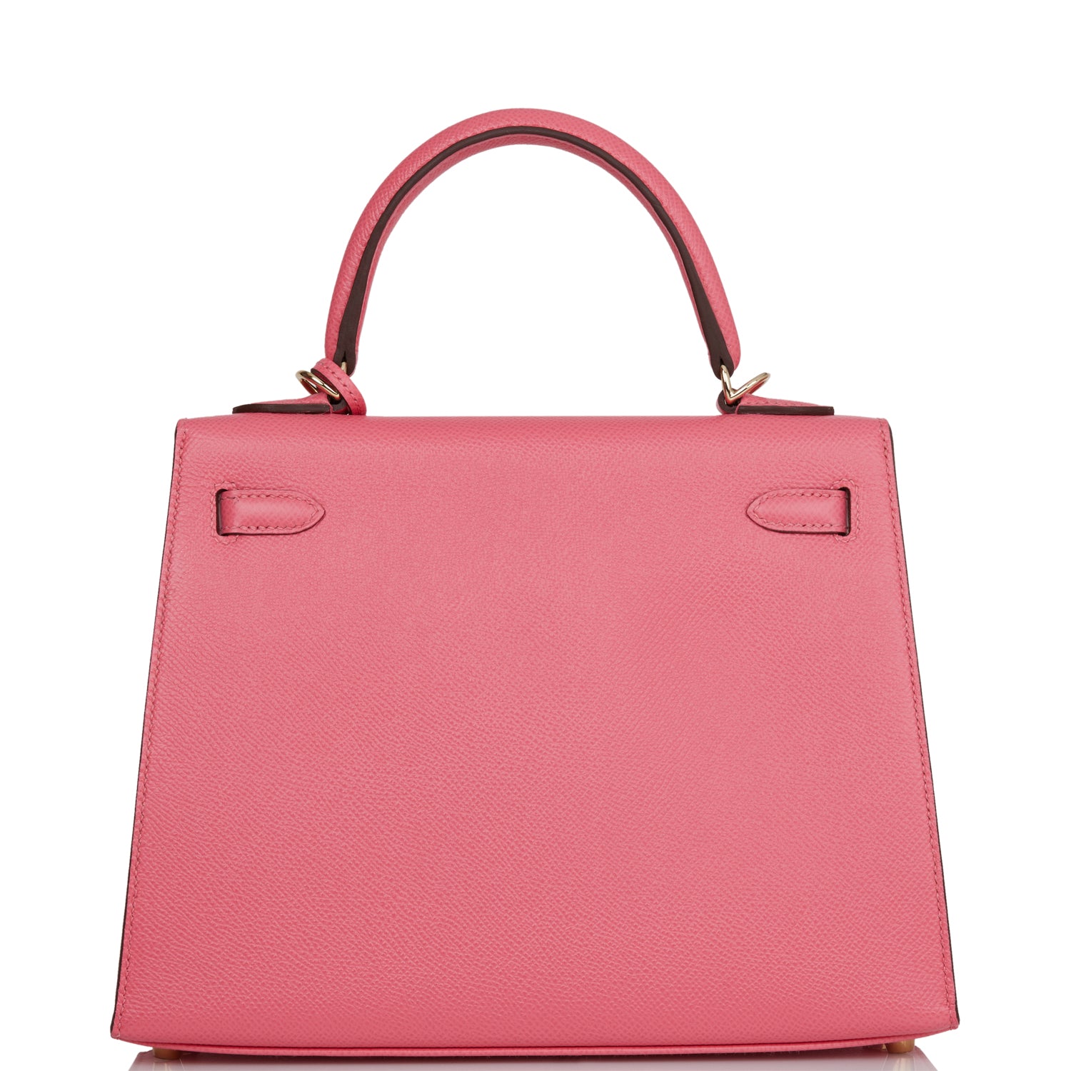 Hermes Special Order (HSS) Kelly Sellier 25 Rose Azalee Verso Epsom Permabrass Hardware