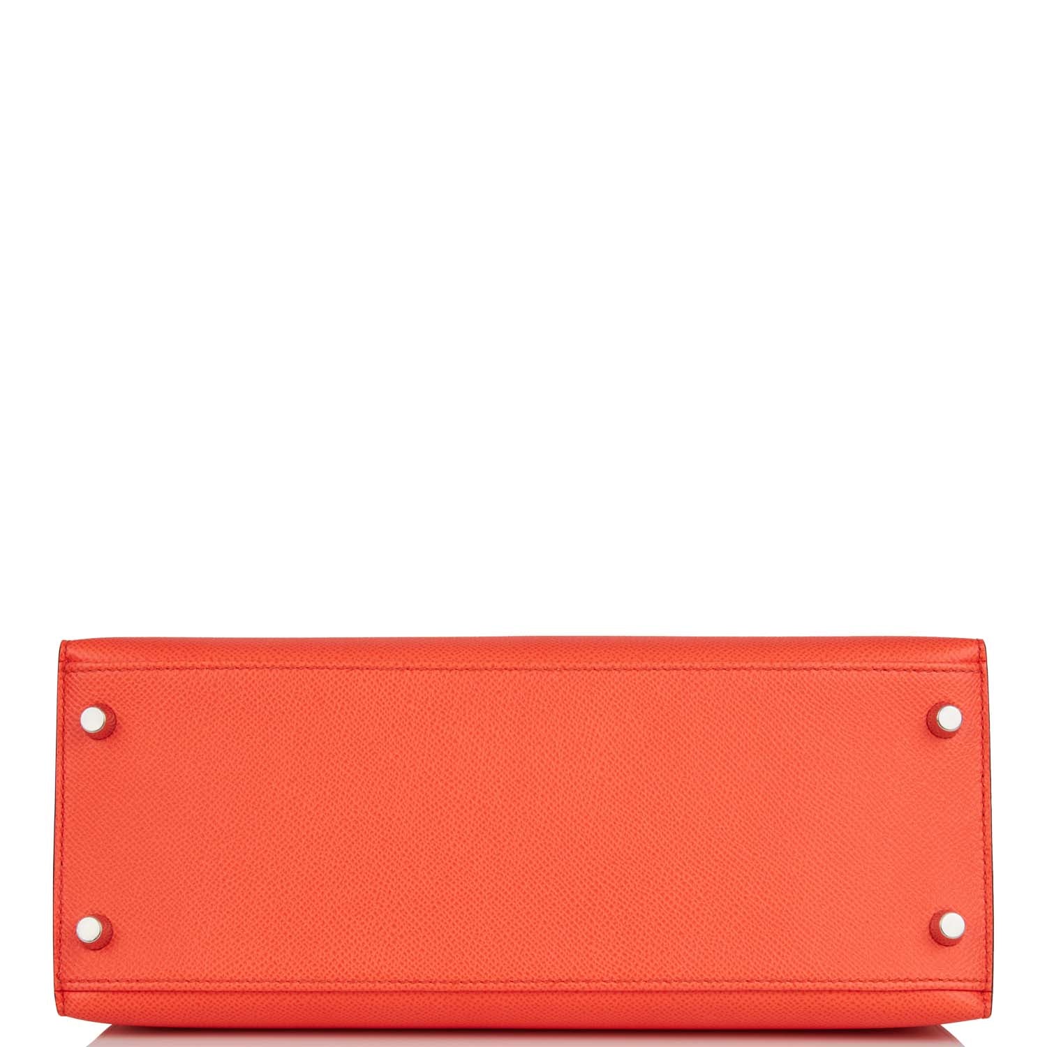 Hermes Kelly Sellier 28 Rose Texas Epsom Palladium Hardware