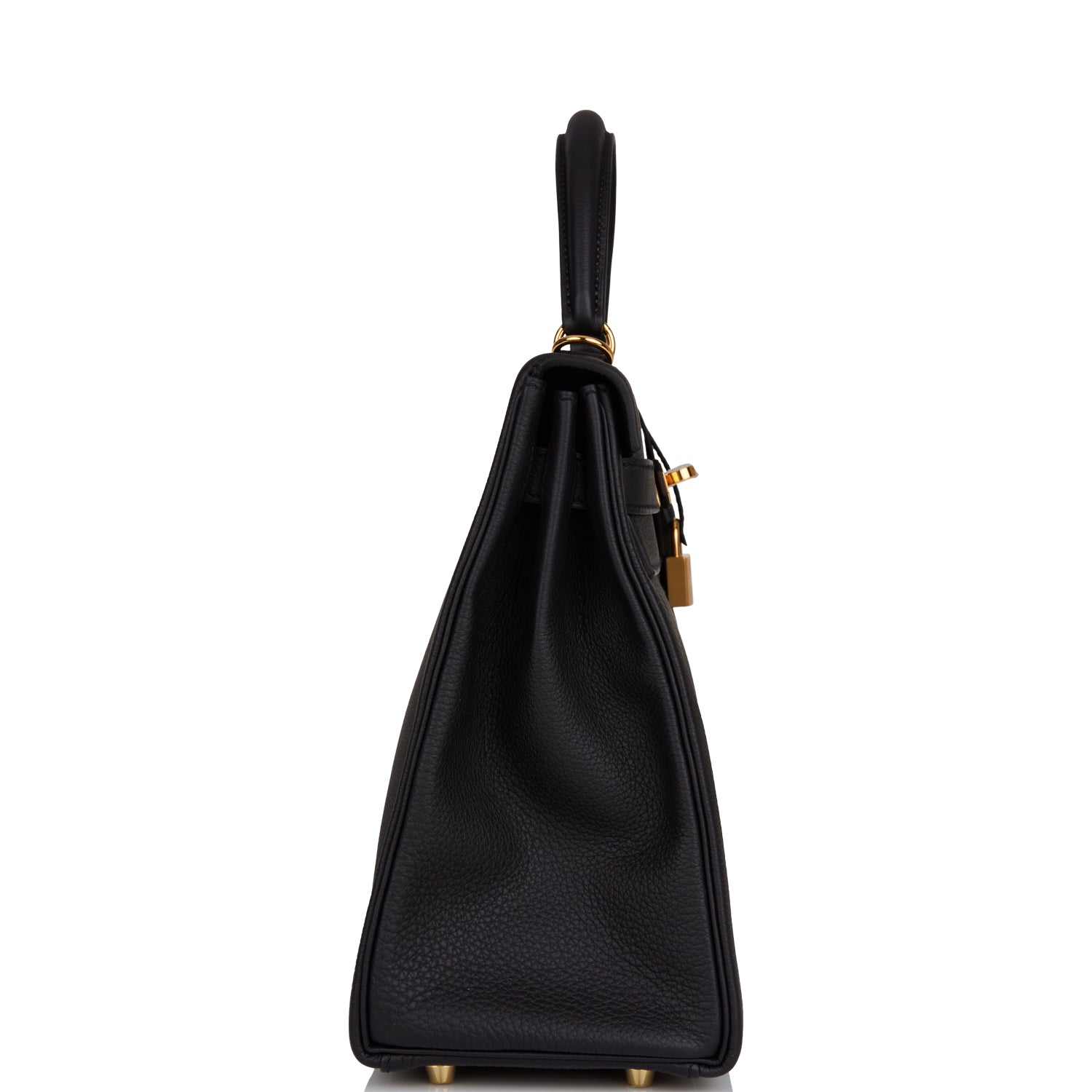 Hermes Kelly Retourne 32 Black Togo Gold Hardware