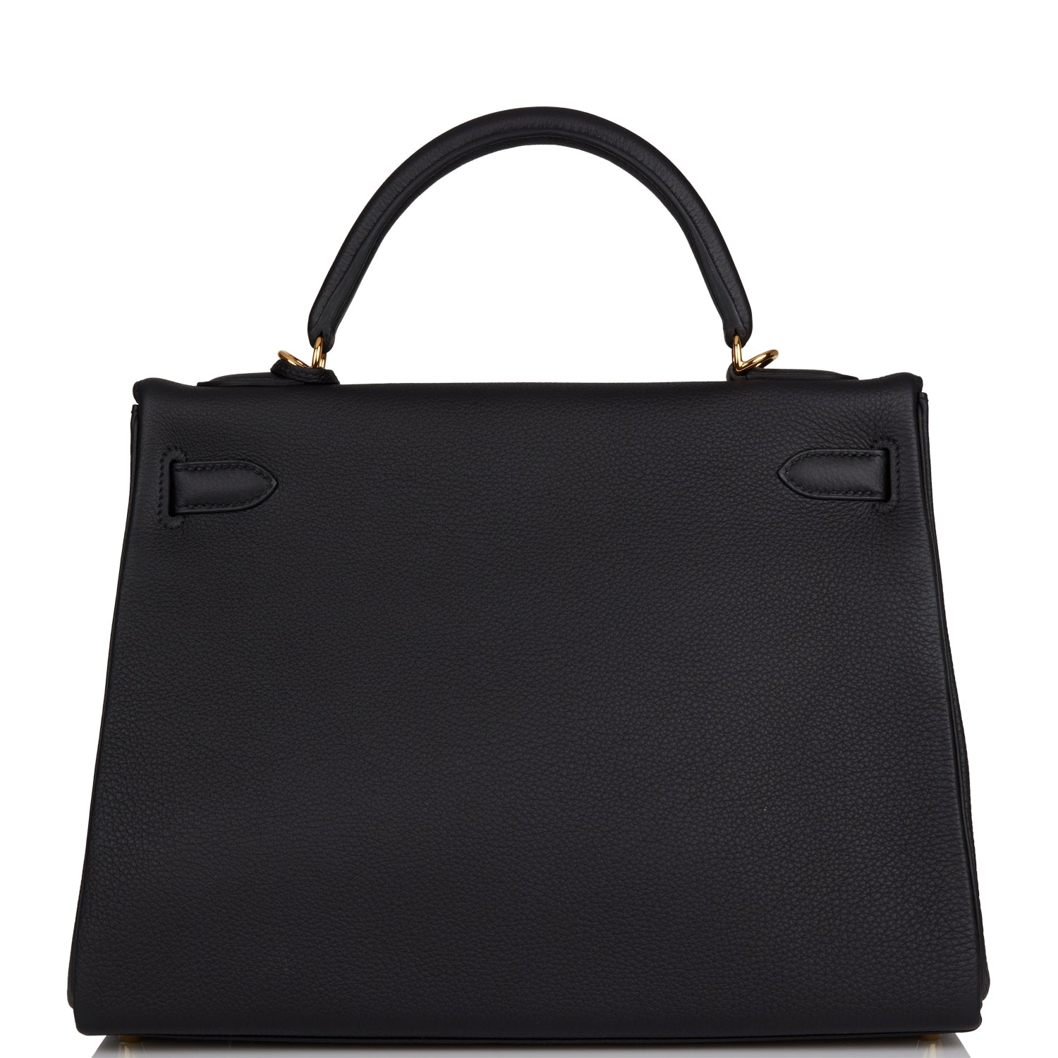 Hermes Kelly Retourne 32 Black Togo Gold Hardware
