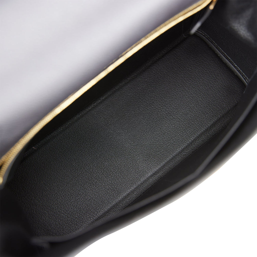 Hermes Kelly Retourne 32 Black Togo Gold Hardware