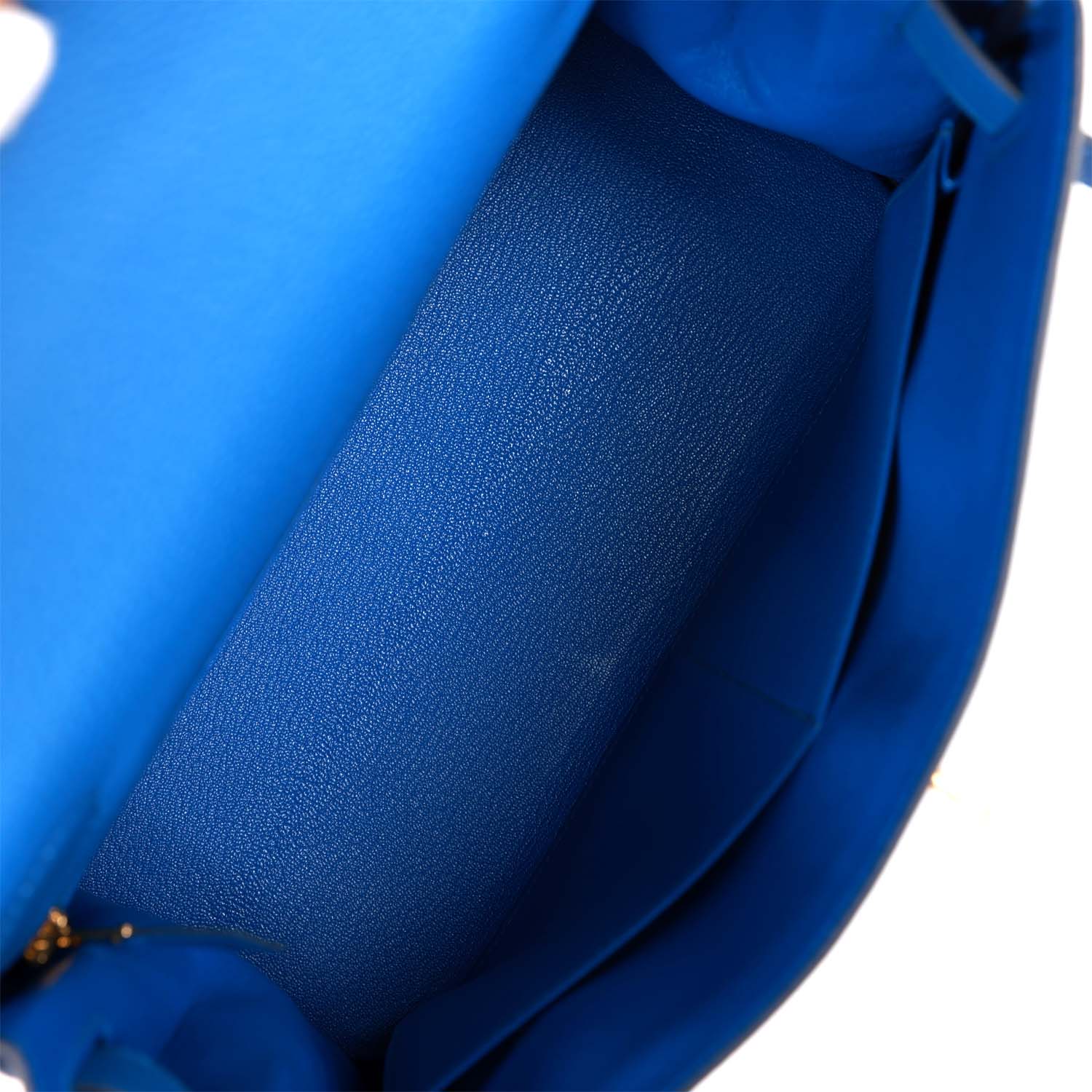 Hermes Kelly Retourne 28 Bleu France Togo Gold Hardware
