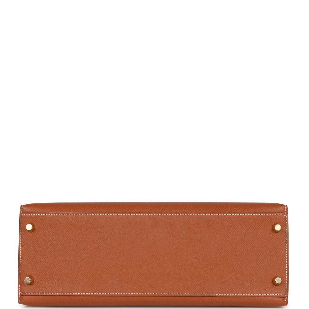 Hermes Kelly Sellier 32 Gold Epsom Gold Hardware