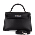 Hermes Kelly Sellier 20 Black Chevre Chamkila Palladium Hardware - Payment 3 for YL