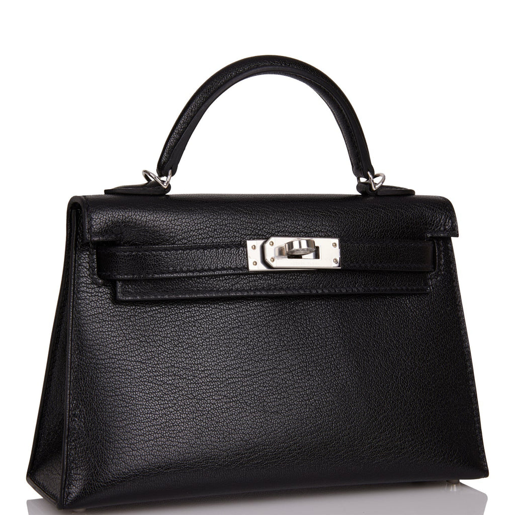 Hermes Kelly Sellier 20 Black Chevre Chamkila Palladium Hardware - Payment 1 for YL