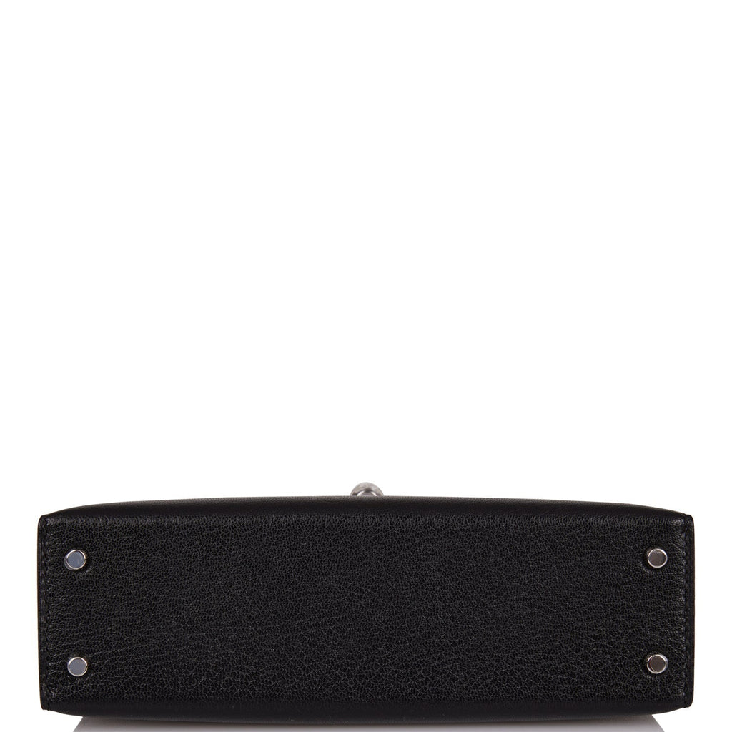 Hermes Kelly Sellier 20 Black Chevre Chamkila Palladium Hardware - Payment 1 for YL