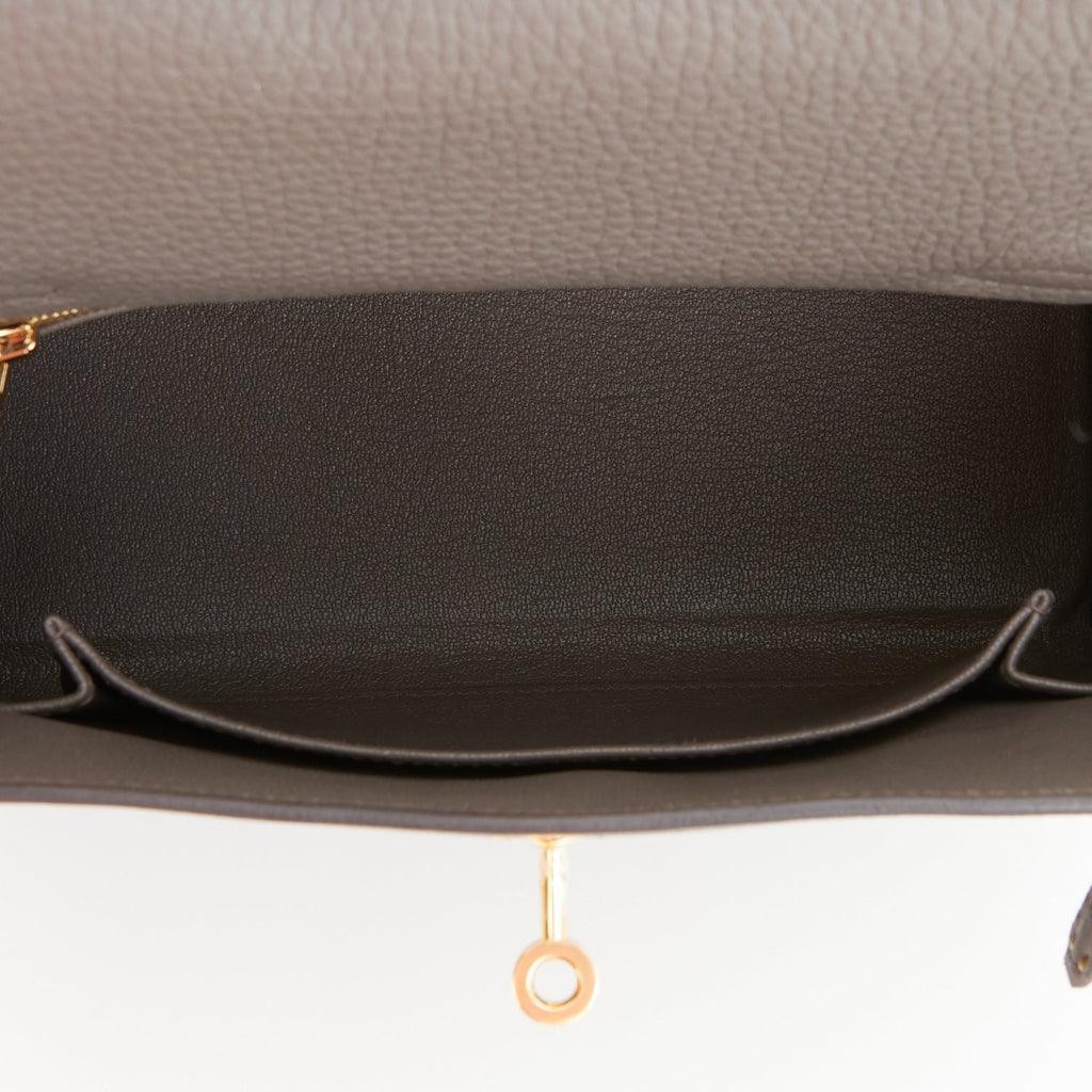 Hermes Kelly Retourne 25 Etain Togo Gold Hardware Payment 2 of 2 for VC