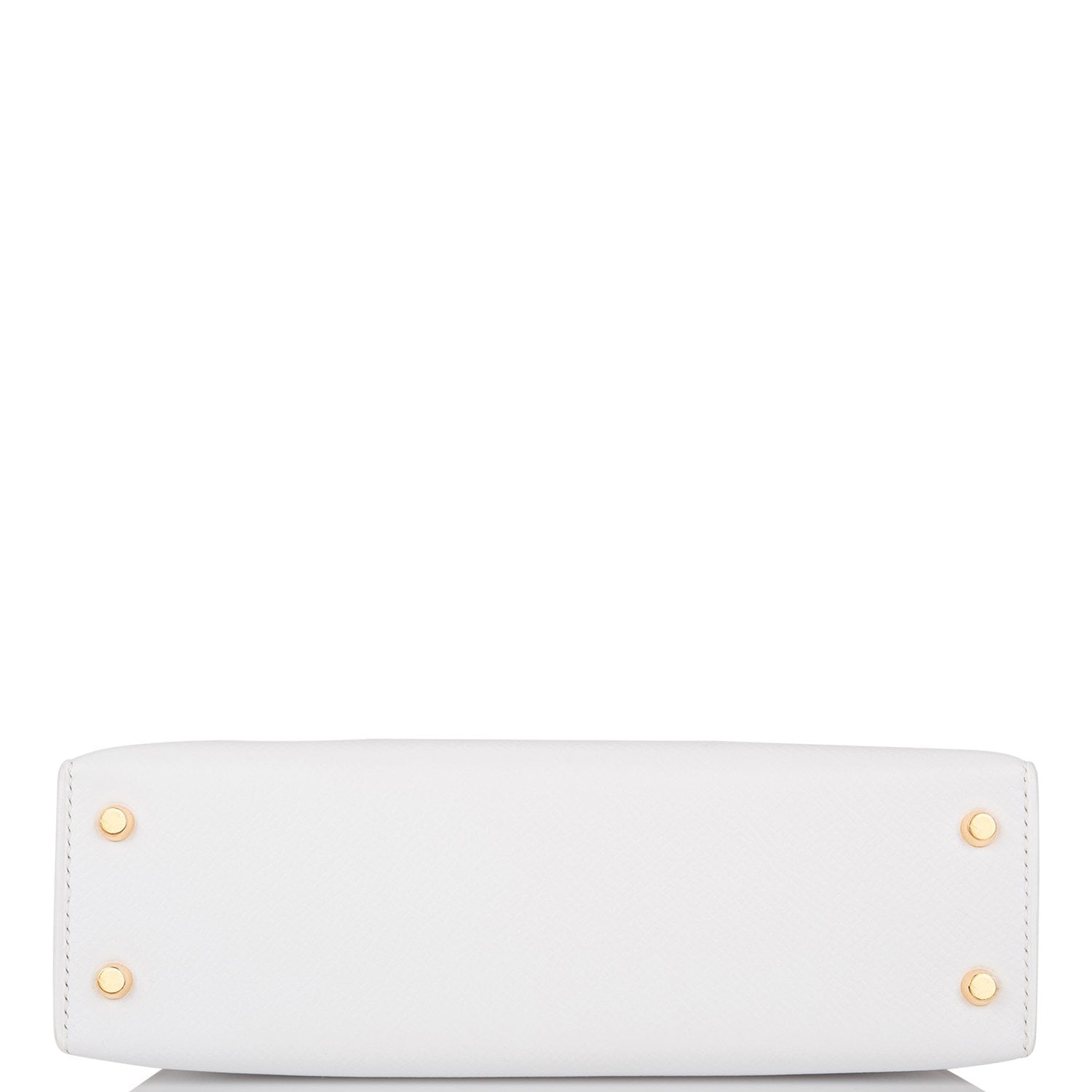 Hermes Special Order (HSS) Kelly Sellier 20 White and Jaune D'Or Epsom Permabrass Hardware