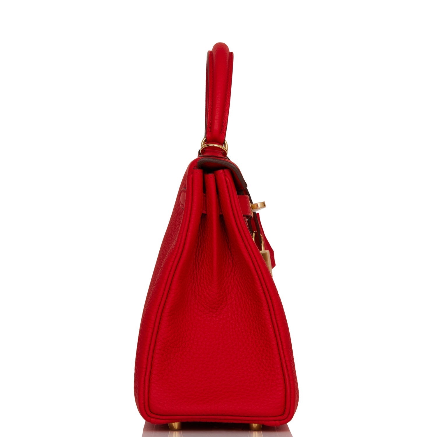 Hermes Special Order (HSS) Kelly Retourne 25 Rouge de Coeur Verso Togo Permabrass Hardware