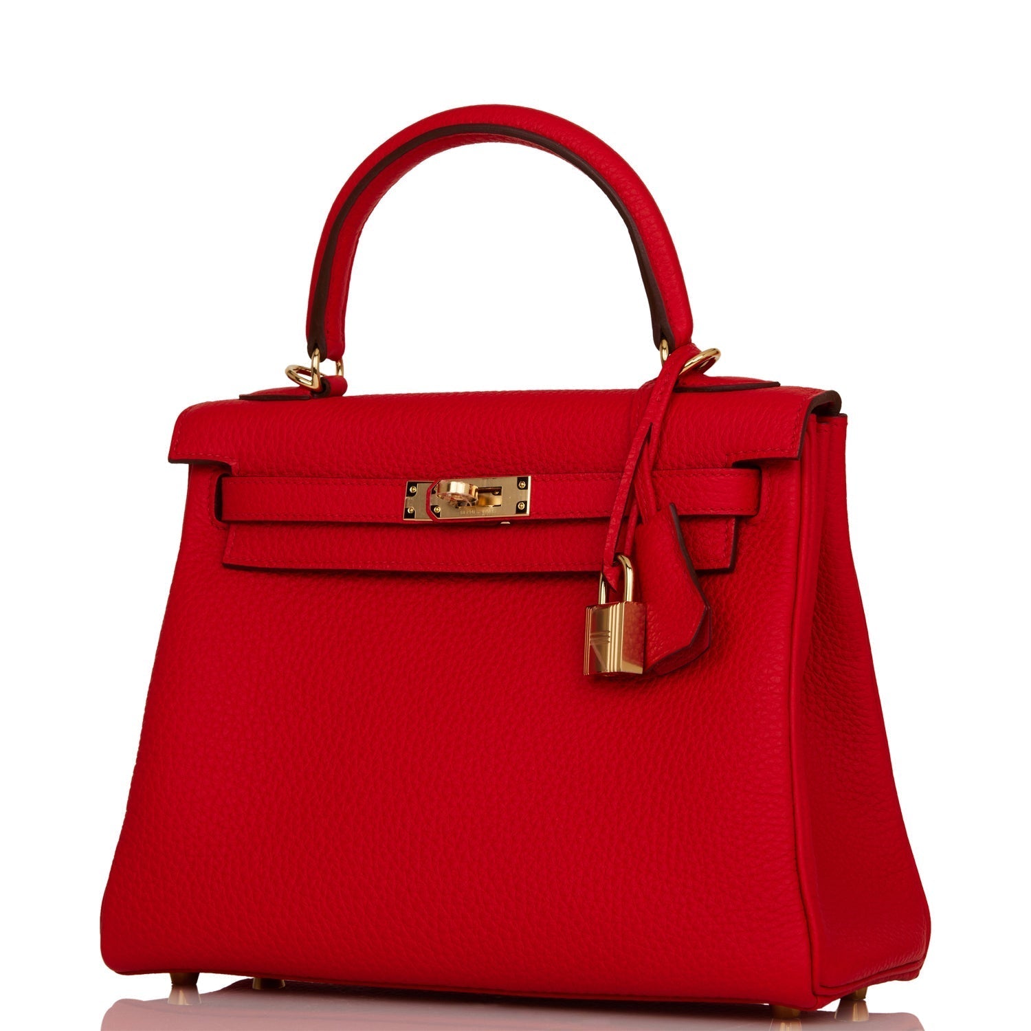 Hermes Special Order (HSS) Kelly Retourne 25 Rouge de Coeur Verso Togo Permabrass Hardware