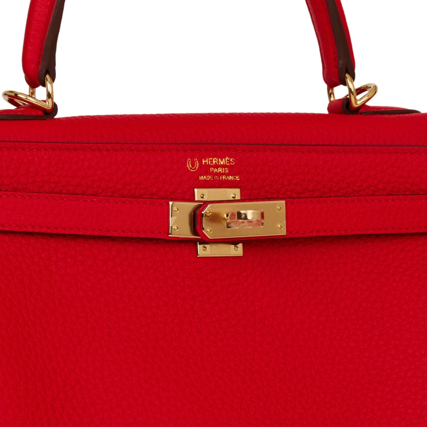 Hermes Special Order (HSS) Kelly Retourne 25 Rouge de Coeur Verso Togo Permabrass Hardware