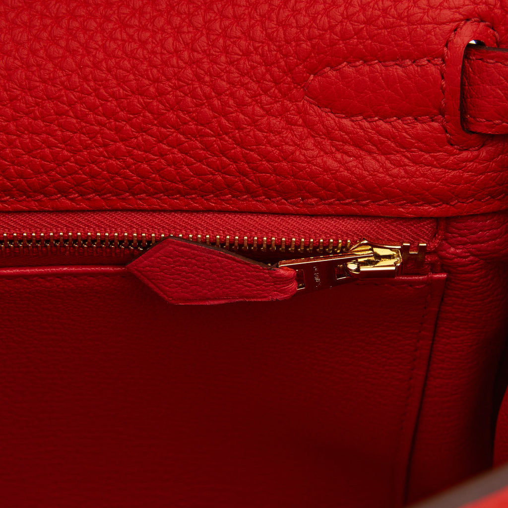 Hermes Special Order (HSS) Kelly Retourne 25 Rouge de Coeur Verso Togo Permabrass Hardware