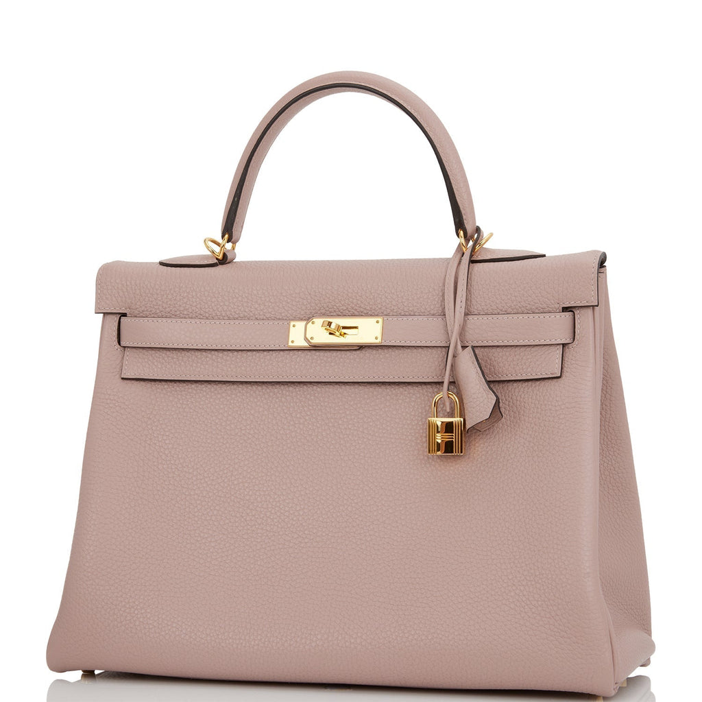 Pre-owned Hermes Kelly Retourne 32 Glycine Clemence Gold Hardware - Payment 3