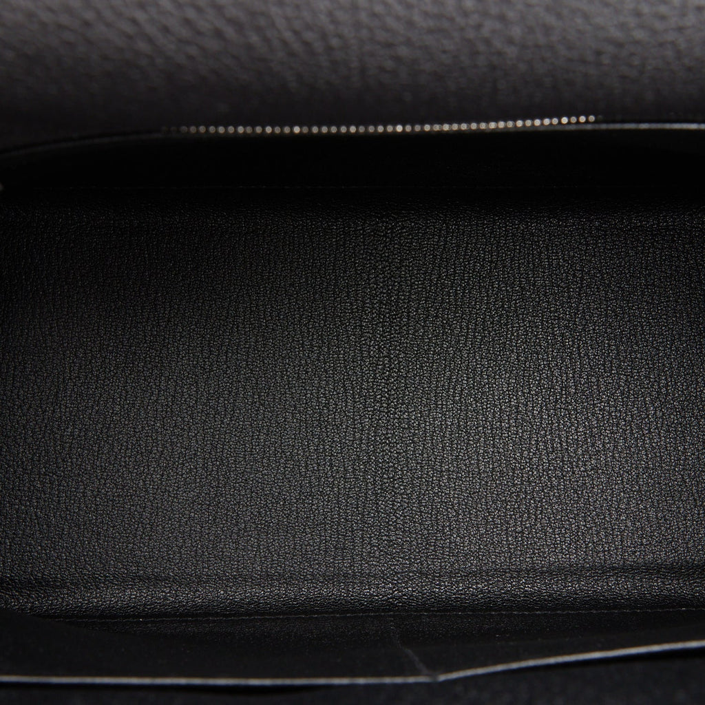 Hermes Special Order (HSS) Kelly Retourne 32 Black and Anemone Togo Brushed Palladium Hardware