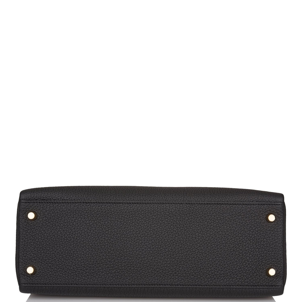 Hermes Black Togo Retourne Kelly 32cm Gold Hardware