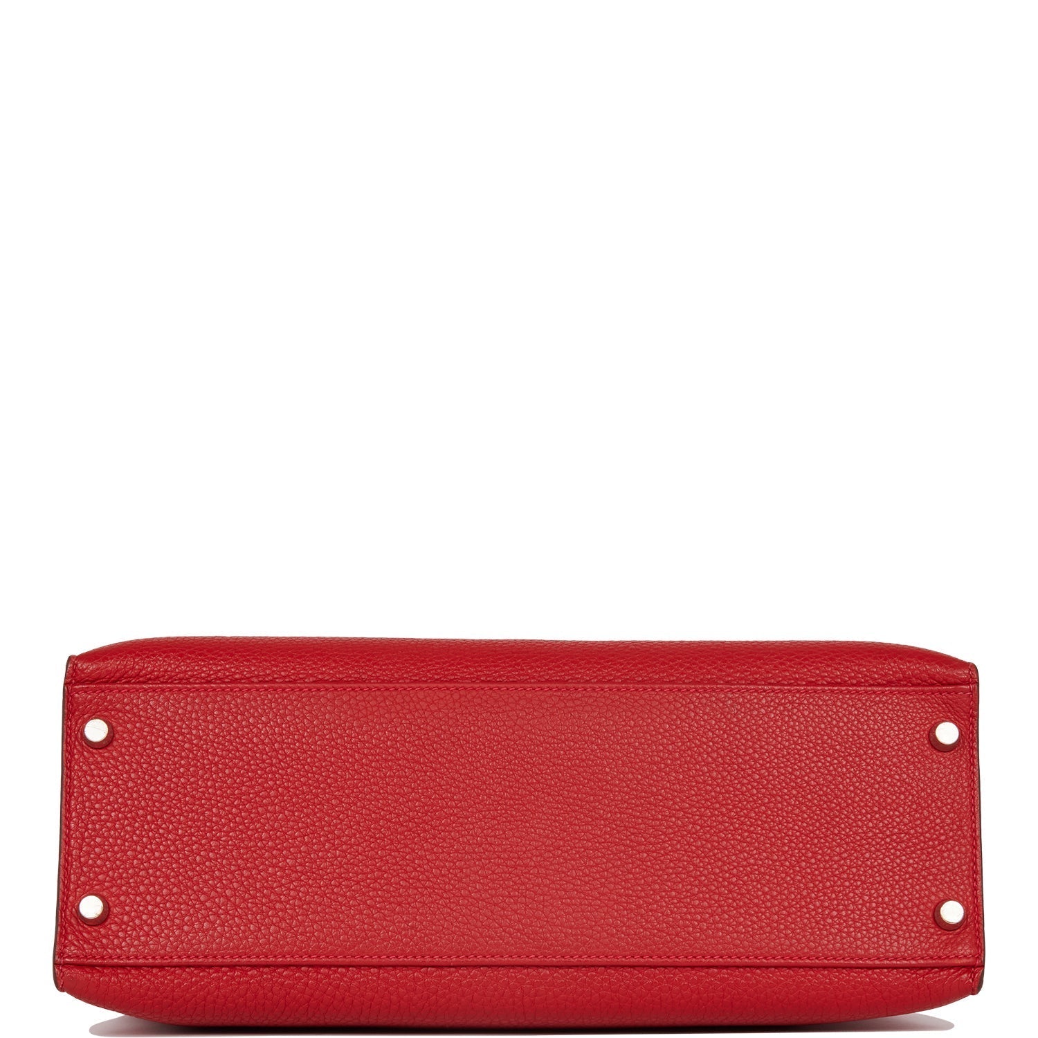 Pre-owned Hermes Kelly Mou 32 Vermillion Togo Palladium Hardware