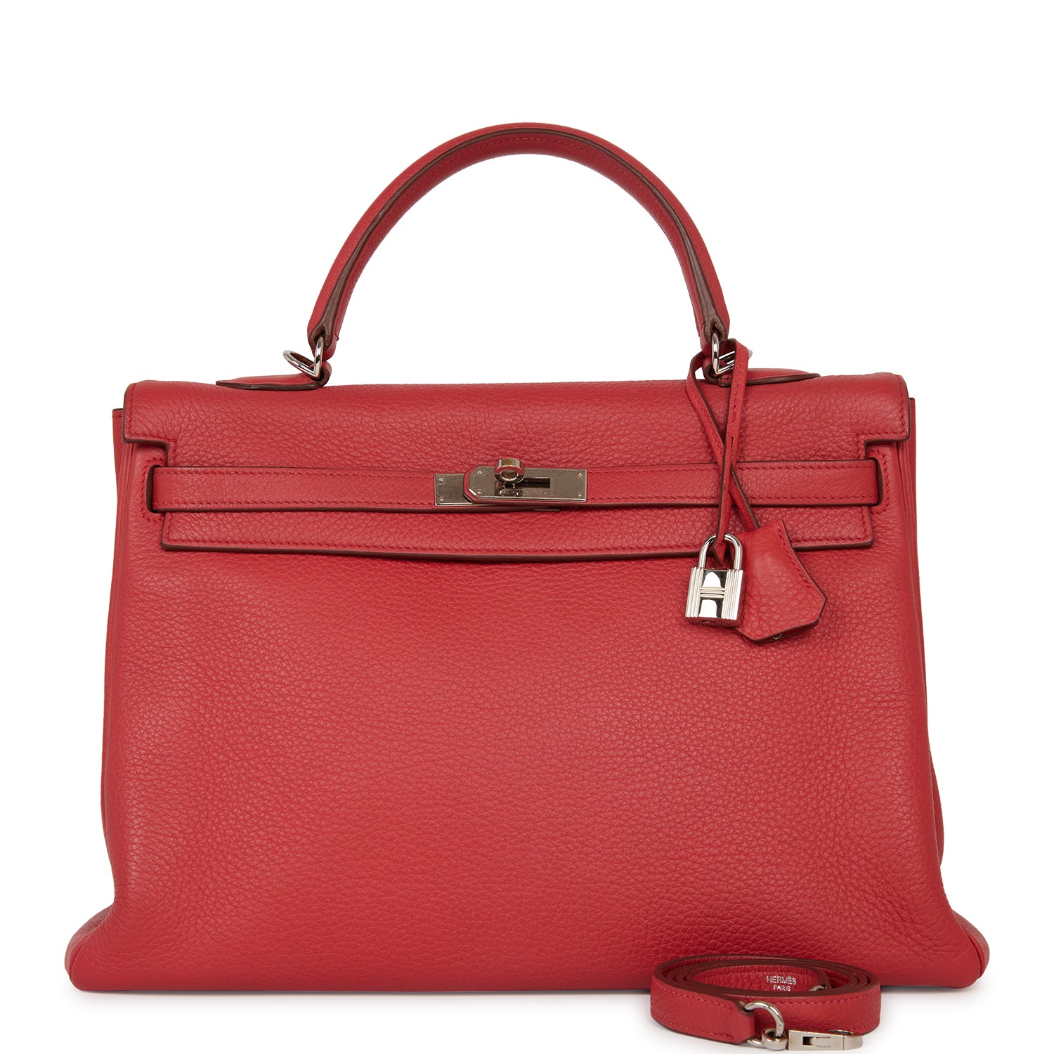 Pre-owned Hermes Kelly Retourne 35 Bougainvillea Clemence Gold Hardware