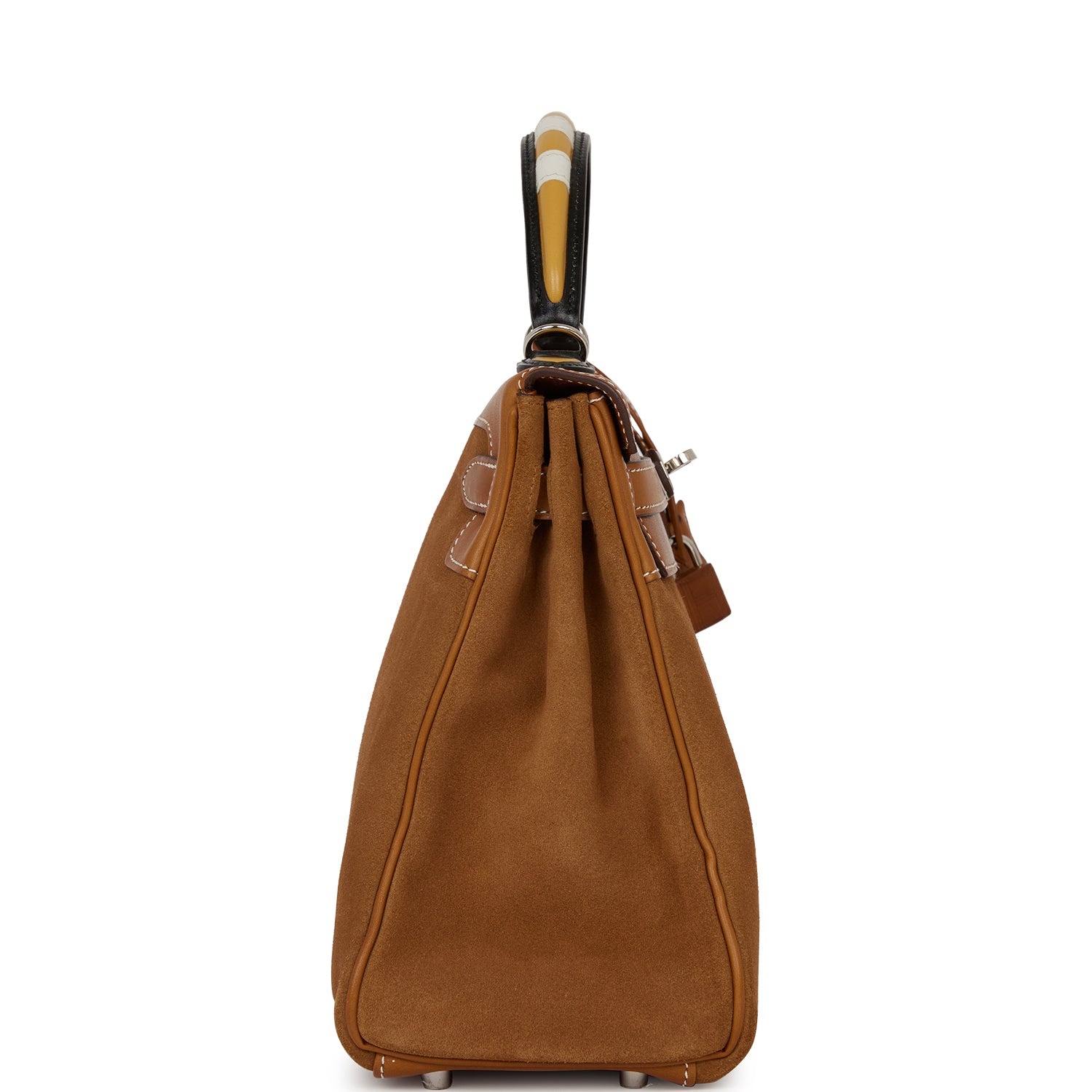 Hermes Grizzly Kelly Retourne 32 Fauve Au Galop Barenia Palladium Hardware
