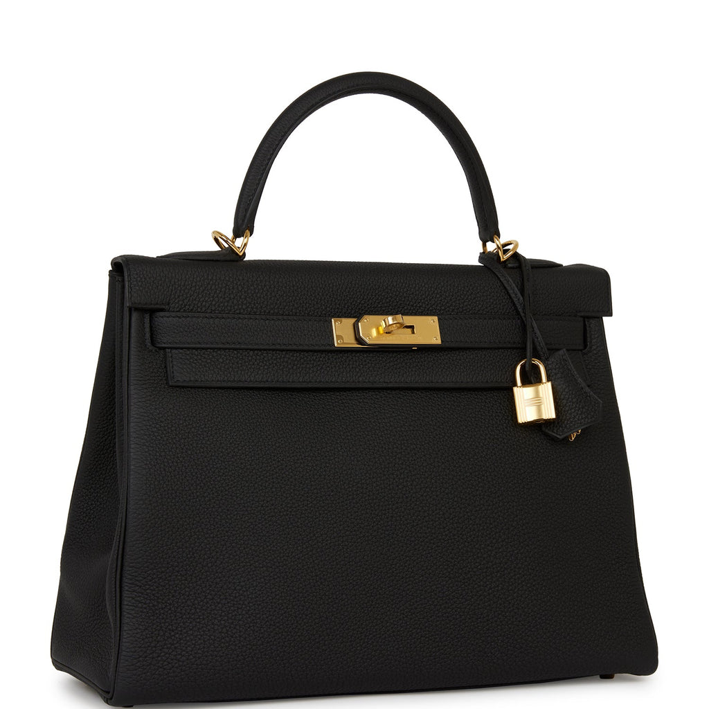 Hermes Kelly Retourne 32 Black Togo Gold Hardware (Payment 2)