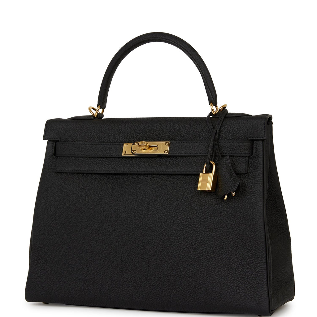 Hermes Kelly Retourne 32 Black Togo Gold Hardware (Payment 3)