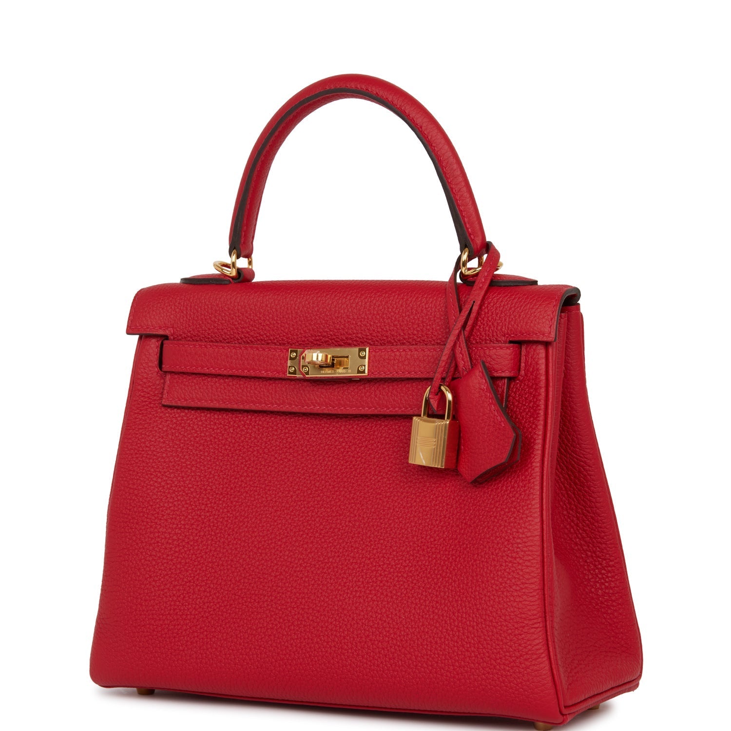 Hermes Kelly Retourne 25 Rouge Casaque Togo Gold Hardware - Payment 1