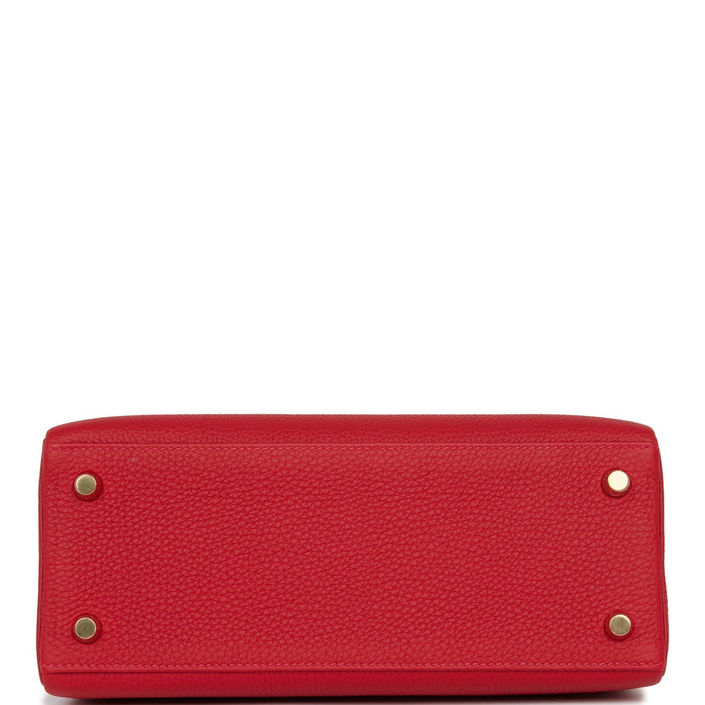 Hermes Kelly Retourne 25 Rouge Casaque Togo Gold Hardware - Payment 1