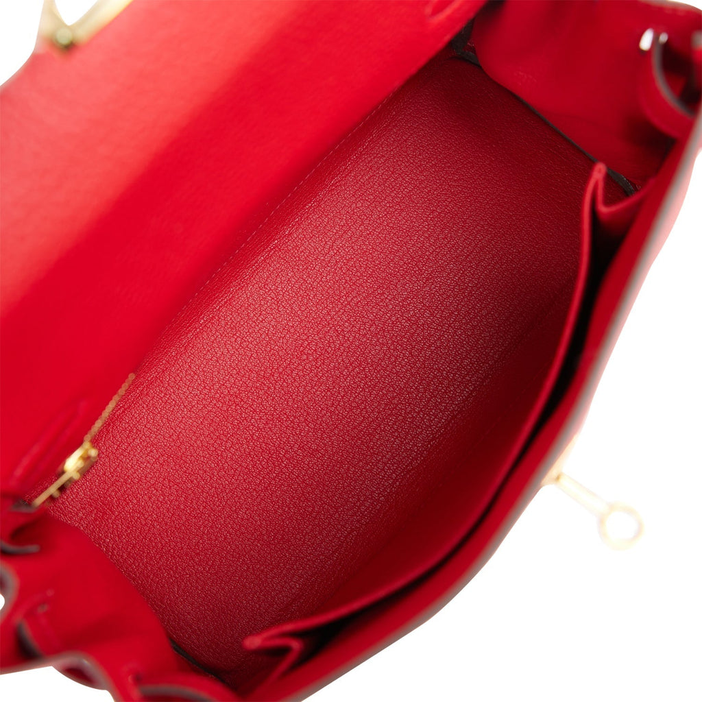 Hermes Kelly Retourne 25 Rouge Casaque Togo Gold Hardware - Payment 1