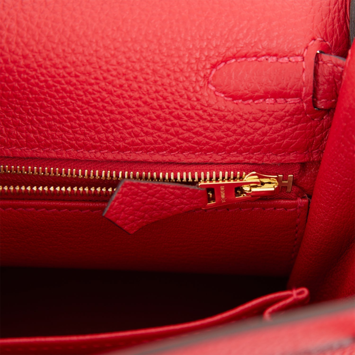 Hermes Kelly Retourne 25 Rouge Casaque Togo Gold Hardware - Payment 1