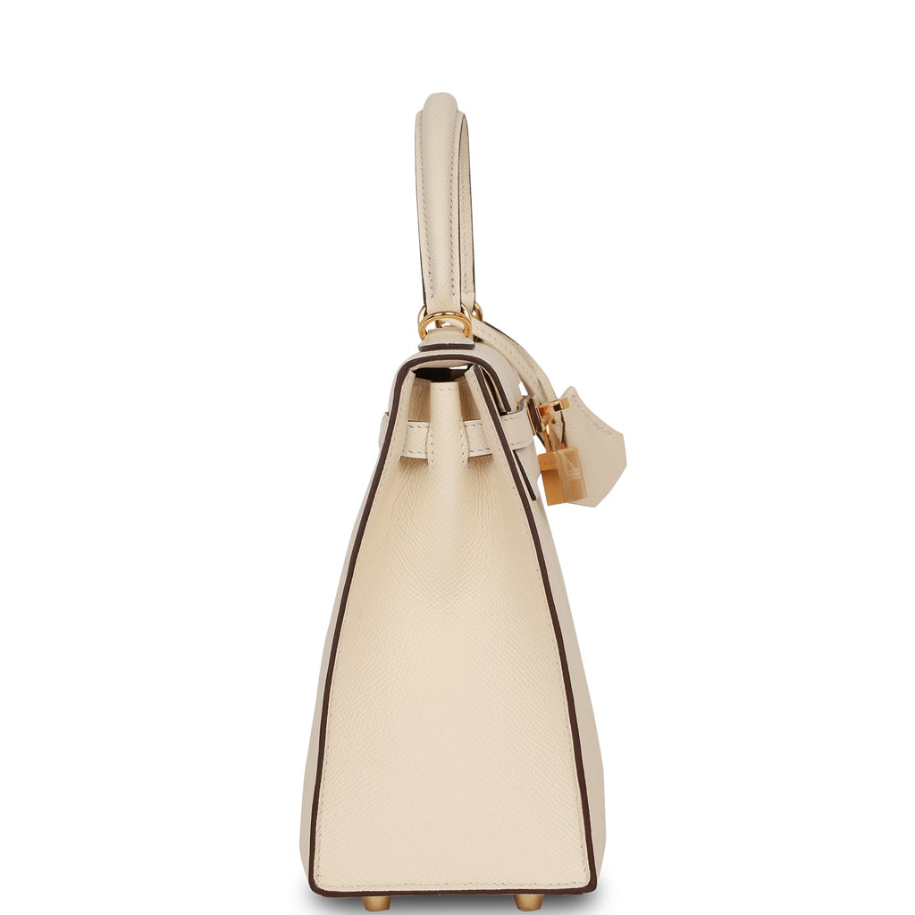 Hermes Kelly Sellier 25 Nata Epsom Gold Hardware Deposit 2