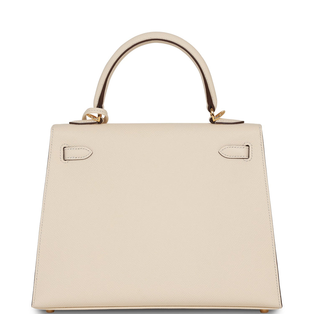 Hermes Kelly Sellier 25 Nata Epsom Gold Hardware Deposit 2