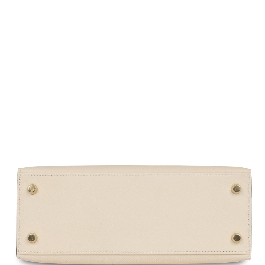Hermes Kelly Sellier 25 Nata Epsom Gold Hardware Deposit 2