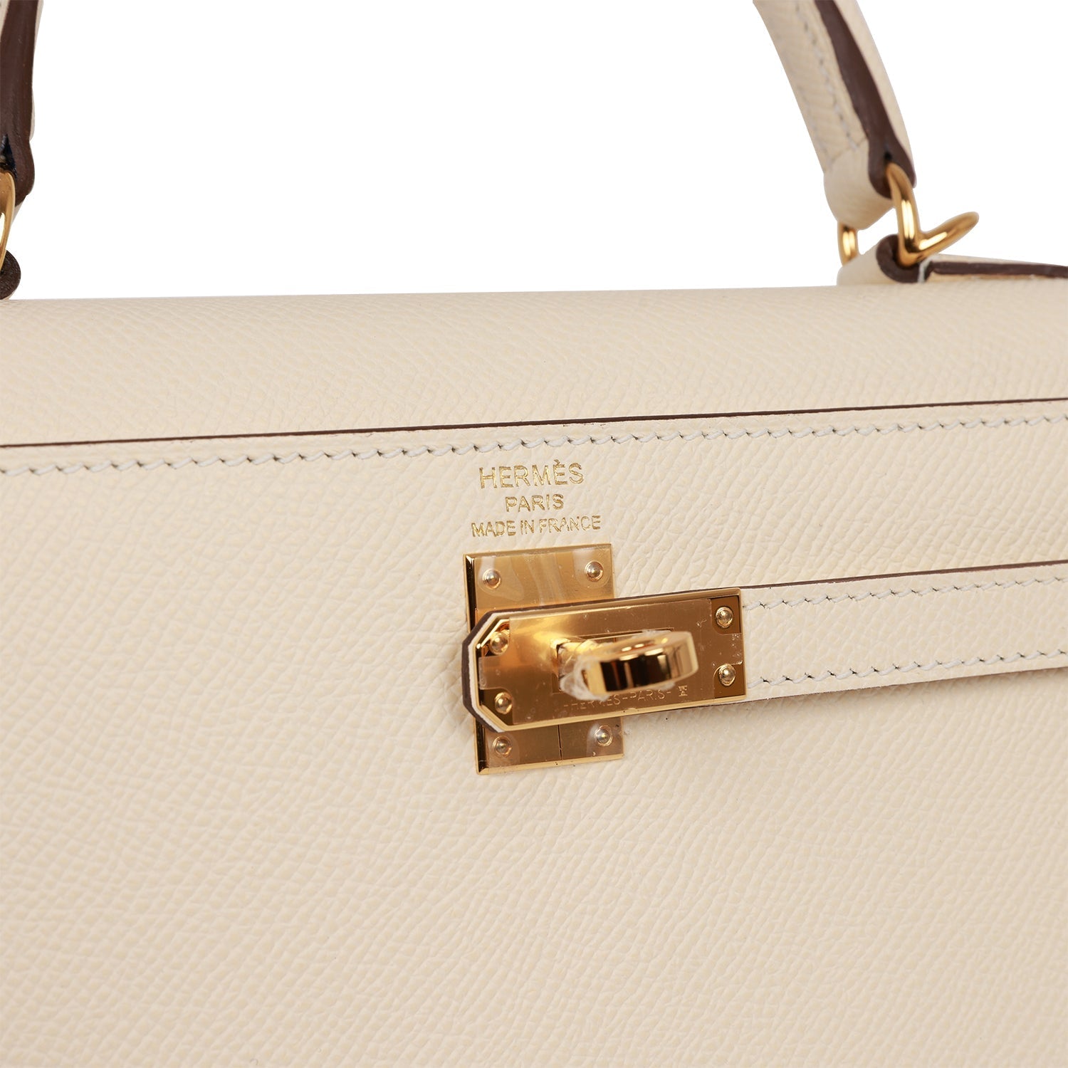 Hermes Kelly Sellier 25 Nata Epsom Gold Hardware Deposit 2