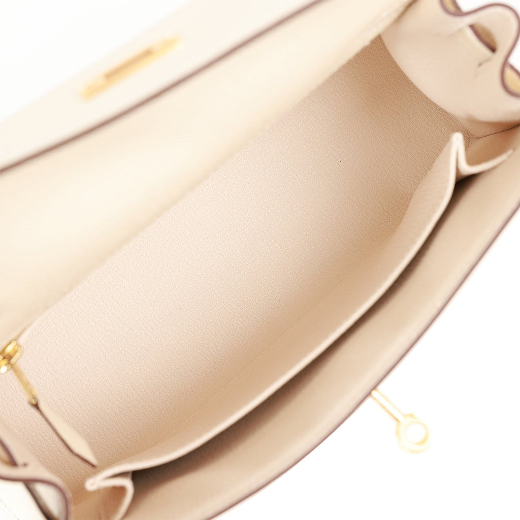 Hermes Kelly Sellier 25 Nata Epsom Gold Hardware Deposit 2