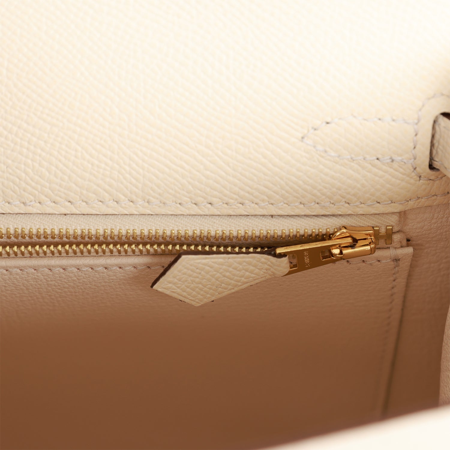 Hermes Kelly Sellier 25 Nata Epsom Gold Hardware Deposit 2