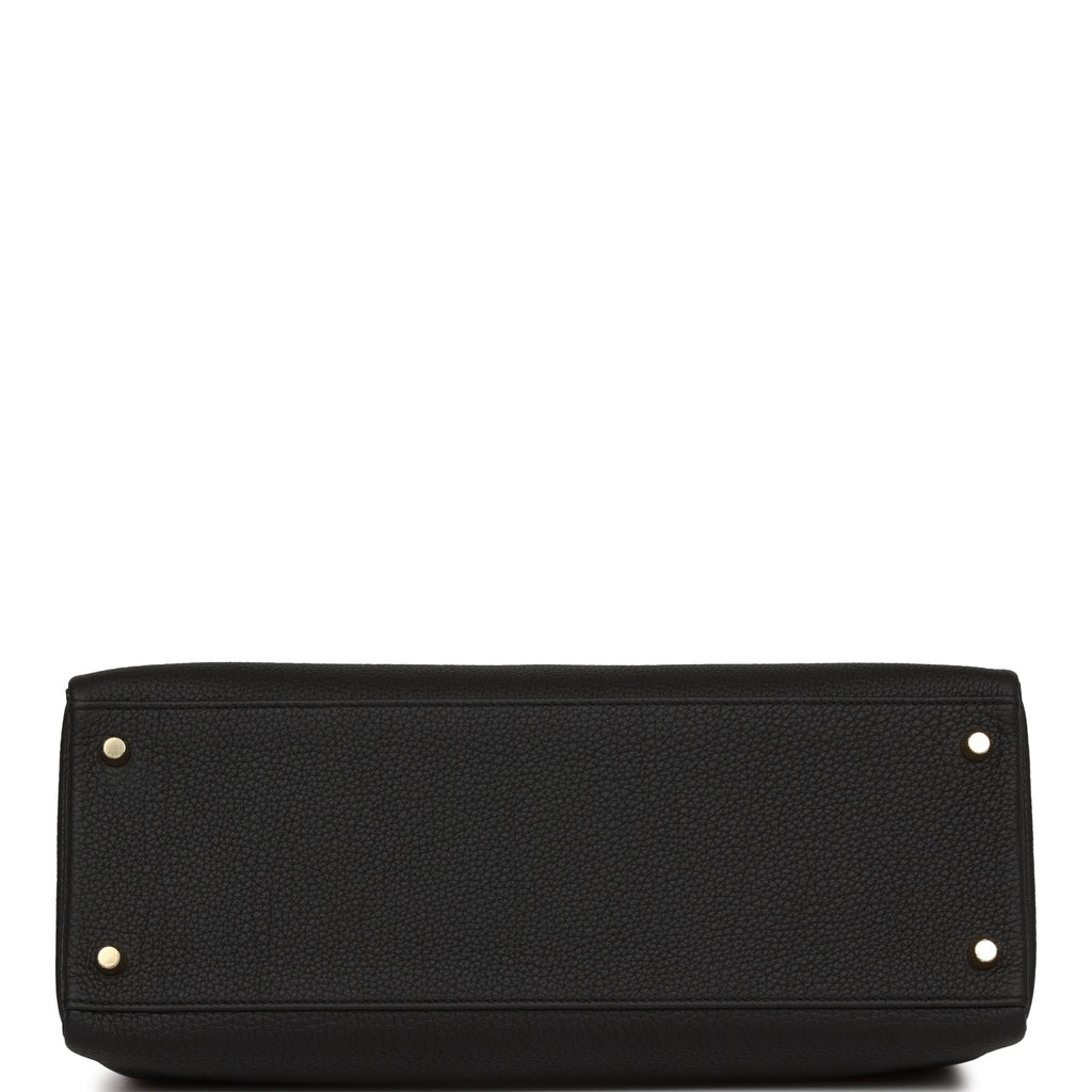Hermes Kelly Retourne 35 Black Togo Gold Hardware