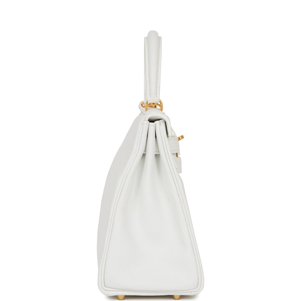 Hermes Kelly Retourne 28 White Clemence Gold Hardware Payment 1 of 2