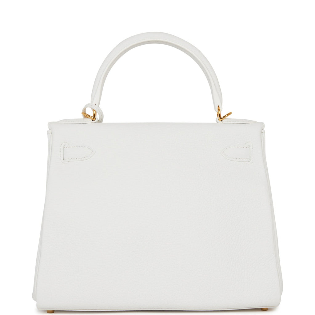Hermes Kelly Retourne 28 White Clemence Gold Hardware Payment 1 of 2