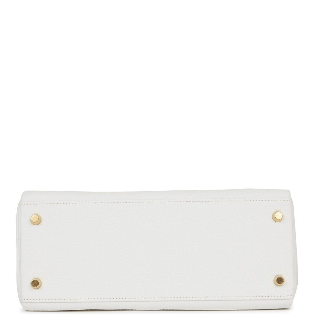 Hermes Kelly Retourne 28 White Clemence Gold Hardware Payment 1 of 2