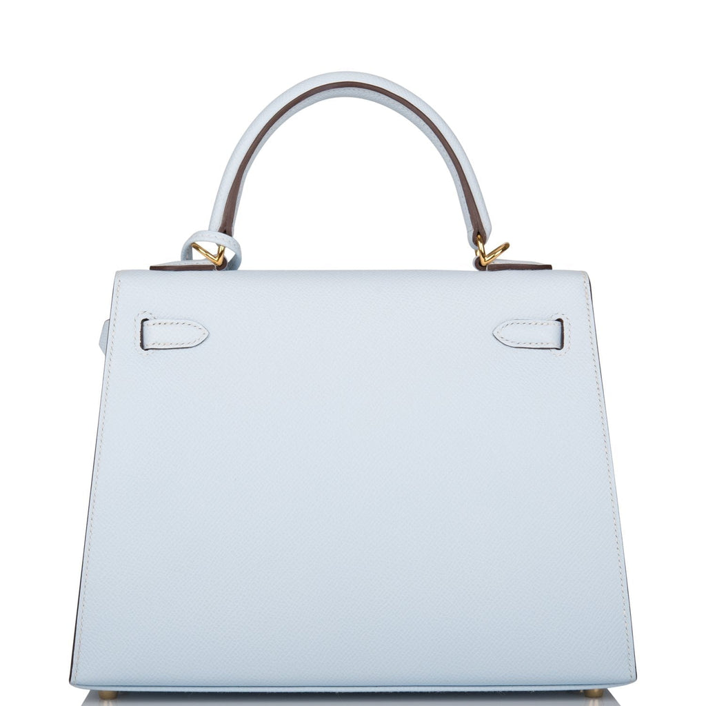 Hermes Bleu Brume Epsom Sellier Kelly 25cm Gold Hardware