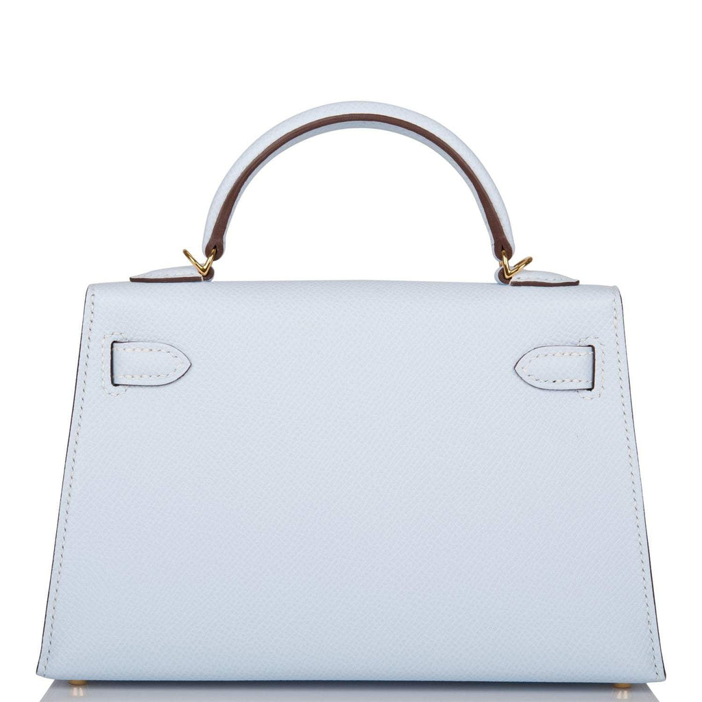 Hermes Kelly Sellier 20 Bleu Brume Epsom Gold Hardware