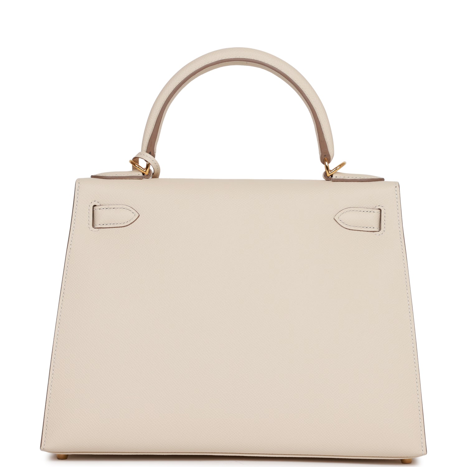Pre-owned Hermes Kelly Sellier 28 Craie Epsom Gold Hardware