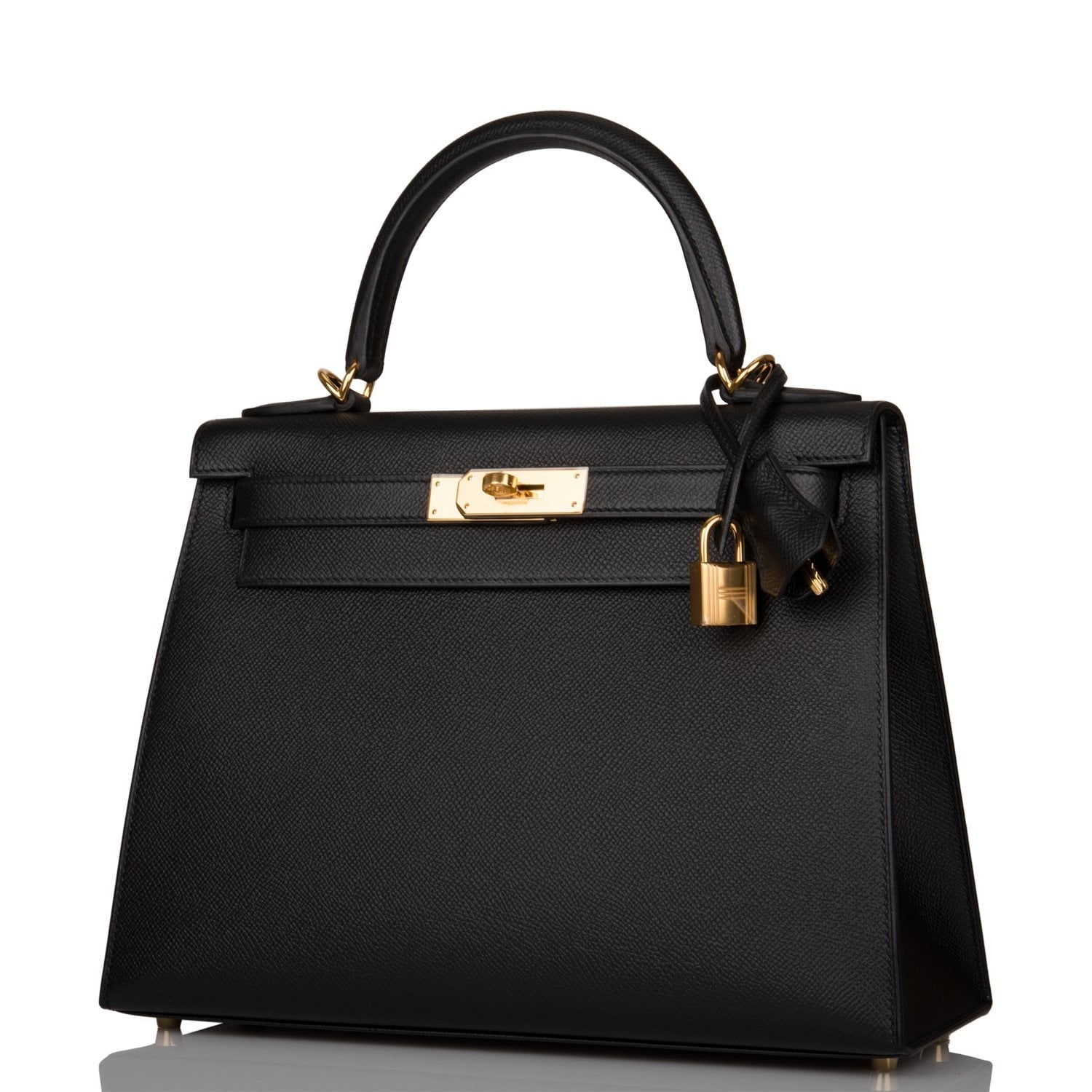 Hermes Black Epsom Sellier Kelly 28cm Gold Hardware