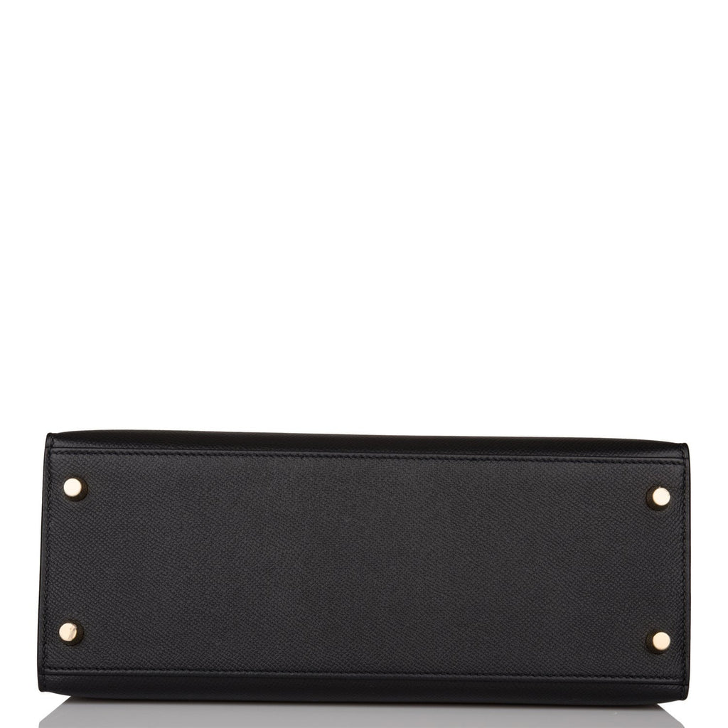 Hermes Black Epsom Sellier Kelly 28cm Gold Hardware